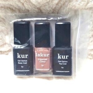 Londontown Kur Chai Gel Like Trio 3 Pcs Set Base Lakur Color Top New Sealed NWT